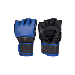 Custom Made Half Finger Martial Art Gloves Best MMA Gloves Black Leather Boxing Training Gloves - Product Image 5