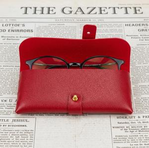 Luxury Genuine Leather <b>Glasses</b> Pouch <b>Soft</b> Cowhide <b>Case</b> Slim Handmade Travel Sunglasses Cover Spectacles Bag LGC-0108 - Product Image 5