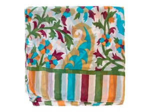Handmade <b>Silk</b> Paisley Print <b>Scarf</b> Summer Wrap Elegant Gift for Women - Product Image 6