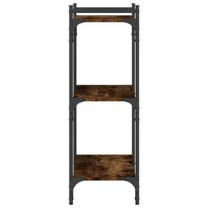 Bibliothèque à pieds réglables en bois d'ingénierie chêne fumé avec finition métallique, taille moyenne - Product Image 5