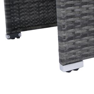 Set di Mobili da Esterno in Rattan Intrecciato a 8 Pezzi, Colore Grigio, con Scatola Portaoggetti, Cuscini, Divano Resistente ed Elegante - Product Image 4