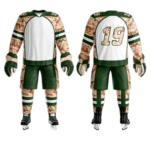ชุดเสื้อและกางเกงทีมแบบกำหนดเอง ผลิตจากวัสดุที่ระบายอากาศได้ดี สำหรับชุดยูนิฟอร์มฮอกกี้น้ำแข็งระดับมืออาชีพและโปรแกรมฝึกซ้อม - Product Image 5