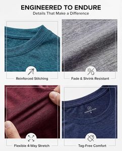 Camiseta Deportiva Polystar Ultra Motion de Nuevo Diseño, Lisa, Lavada, Suave, Transpirable, de Secado Rápido, Corte Atlético Ajustado para Entrenamiento - Product Image 5