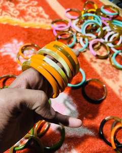 Bracelet en corne de buffle naturel poli, style animalier, ensemble de 5 bracelets unisexes pour couples BY HF CRAFTS - Product Image 4