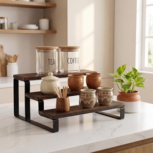 ชุดเสิร์ฟหลายชั้นไม้มะม่วง |   กล่องเก็บของไม้ทำมือขายส่ง - Product Image 1