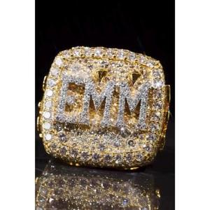 925 Sterling Silver Custom <b>Iced</b> Out <b>Ring</b> Diamond Letter <b>Ring</b> <b>Iced</b> Out Name <b>Ring</b> Hip Hop Bling <b>Ring</b> Mens Jewelry Custom <b>Ring</b> - Product Image 1