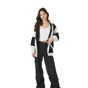 Sweat-shirts pour femmes de haute qualité, imprimés sur mesure, logo personnalisable sur le devant, 100% coton, streetwear, pull-over, fermeture éclair intégrale, chaud pour l'hiver - Product Image 2