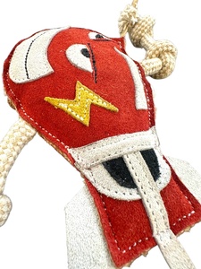 Juguete Masticable para Perro con Diseño de Cohete Rojo, Ecológico y Divertido, con Asas de Cuerda, Cuero Resistente, Textil de Gamuza, para Uso en Interiores, Tamaño Mediano - Product Image 3