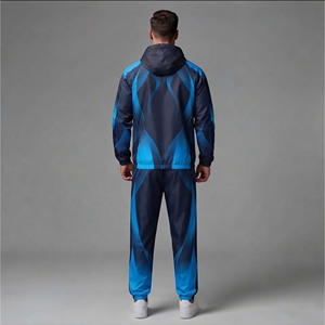 Ensemble de survêtement oversize élégant avec logo personnalisé, vêtements d'entraînement, streetwear, coupe-vent, style survêtement en nylon, coupe régulière longueur entière - Product Image 3