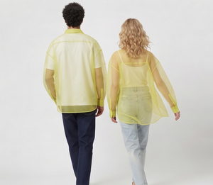 Camisas de malla transparente para hombre y mujer, camisas transparentes con cuello vuelto y botonadura sencilla, camisa transparente ligera de secado rápido - Product Image 3