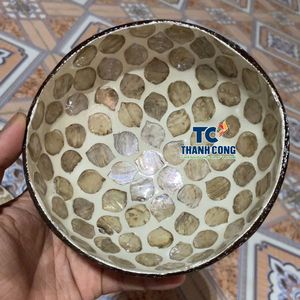 ชามมะพร้าวออร์แกนิกขายดีที่สุด ประดับมุกทรงรีแบบธรรมชาติ ของที่ระลึกจากรีสอร์ท - Product Image 1