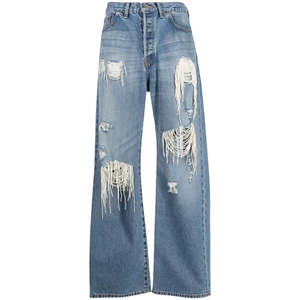 Mens Distressed Ripped Streetwear Jeans <b>Denim</b> Pants Slim Fit Fashion Style Wholesale Factory OEM Low MOQ Supplier - Product Image 6