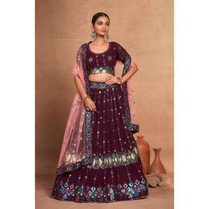 Vestidos de Noche de Diseñador, Elegantes para Fiesta, Lehenga Choli con Hermoso Dupatta - Product Image 2