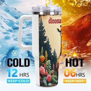 Vaso Personalizado de Acero Inoxidable de 40oz con Diseño de Jirafa para Eventos de Club de Lectura - Product Image 6