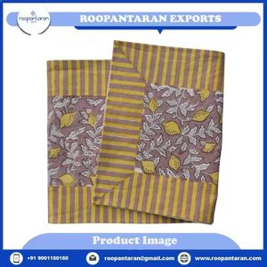 Camino de Mesa de Lona 100% Algodón Puro con Estampado Floral a Mano, 33x120 cm, Camino de Mesa de Algodón Color Limón Tierra a Precio de Mayoreo - Product Image 4