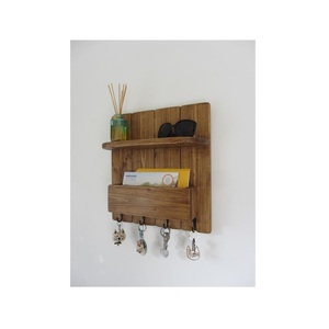Elegant Wooden <b>Wall</b> Hanging Storage Board with Secure <b>Key</b> <b>Hooks</b> <b>for</b> Villas Flats Offices Cafes and Small Businesses - Product Image 4