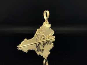 Chaîne de pendentif personnalisée avec cristaux de zircone cubique (CZ) effet goutte d'eau royale - Product Image 2