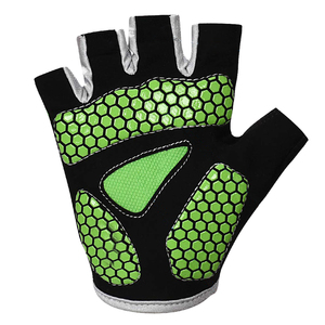 Gants de cyclisme en cuir de haute qualité pour hommes – Gants de vélo confortables antidérapants à demi-doigts, vente en gros et sport personnalisé - Product Image 2