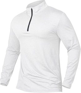 Camisetas deportivas de manga larga para hombre, sudadera con media cremallera, tops transpirables para fitness, jogging, entrenamiento y running, camisetas de compresión. - Product Image 1