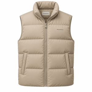 Chaleco Acolchado Ligero de Otoño para Hombre, Color Personalizado, Transpirable, Cuello en V, Estilo Formal - Product Image 1