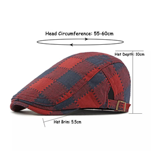 Casquette plate à carreaux OEM Ivy Hat, couleur personnalisée, avec sangle réglable, style newsboy, baker boy, cabbie, décontractée, faible MOQ - Product Image 6