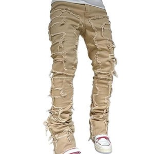 กางเกงยีนส์ดีไซน์ล่าสุดสำหรับผู้ชาย บริการ OEM คุณภาพสูง กางเกงยีนส์ขาดๆ สำหรับผู้ชาย - Product Image 1