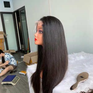 Peluca de Cabello Humano Virgen Remy 100% de Lujo en Color, Textura Lisa, con Cierre de Encaje HD 5x5 para Mujer, Extensiones de Cabello Humano Vietnamita al por Mayor - Product Image 1