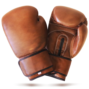 นวมชกมวยวินเทจแบบมืออาชีพ พร้อมที่จับกันลื่น กันน้ำ สำหรับ MMA มวยไทย ฝึกซ้อมมวย-ปรับสายรัดได้ - Product Image 1