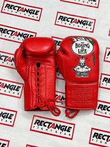 Gants de boxe en dentelle orange faits à la main pour Pitbull, entraînement de sparring, kickboxing, Sanda, MMA, avec poignées respirantes et protection UV, authentiques - Product Image 4
