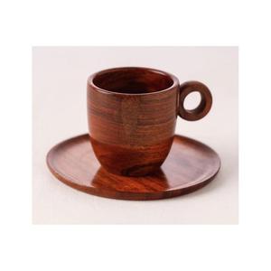 Tasse à café en bois massif naturel écoresponsable, faite à la main, en bois de rose foncé, avec poignée ergonomique, idéale pour la bière ou le thé - Product Image 3