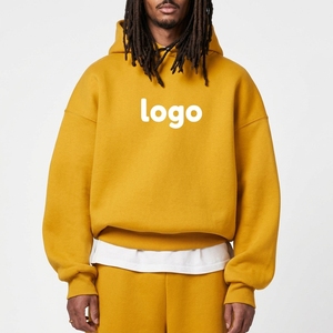 Sudadera con capucha premium de doble capa para hombre, personalizada, de algodón grueso, estilo streetwear estructurado, para marca de etiqueta privada. - Product Image 4