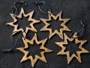 Metal Christmas <b>Star</b> Ornament | Black <b>Hanging</b> <b>Star</b> Tree Decoration | Holiday Decor - Product Image 3