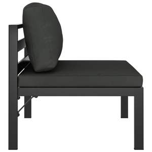 <b>3</b>-<b>Piece</b> Anthracite Aluminum Patio <b>Sofa</b> <b>Set</b> with Comfortable Cushions for Outdoor Living - Product Image 5