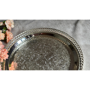 Hot Selling Factory Sale Modern Design Metal Platter Dish for Home Hotel Table Top Platters at Best Price From Indian Exporter - Product Image 4