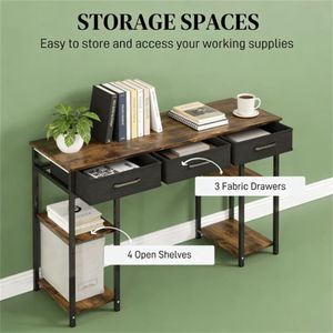 Piccola Scrivania Rustica Marrone per Computer, Ideale per Ufficio Domestico o Uso Studentesco - Product Image 2