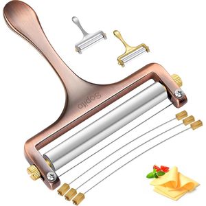 Affettatrice per Formaggio Regolabile in Acciaio Inox con 3 Fili Extra per Cheddar, Gruyere, Raclette, Mozzarella, Utensili per Formaggio in Blocchi - Product Image 5