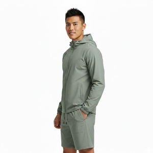 Custom 2 Piece Jogger <b>Sets</b> Nylon Sweat Pant Windbreaker Summer Men Nylon Tracksuit Nylon Tracksuit - Product Image 3