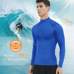Chemise de surf professionnelle SeaSkin à séchage rapide en polyester/nylon UPF 50+ pour homme, manches longues, rashguard BJJ, anti-UV, protection solaire - Product Image 5