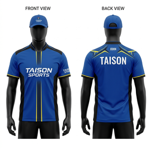 Camiseta de árbitro de hockey sobre césped transpirable de poliéster de 180 GSM, diseño de paneles en blanco, azul y naranja, impresión por sublimación personalizada, logotipo bordado. - Product Image 6