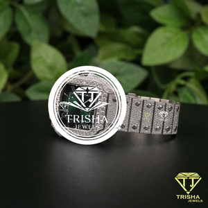 Reloj de Lujo con Brillo de Diamante Inspirado en Moissanita y Estilo Iced Out - Product Image 2