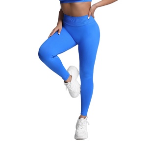 Leggings de Yoga con Cintura Elástica, Suaves y Extensibles, con Logotipo Personalizado OEM, Pantalones de Yoga de Pierna Ancha Recta para Mujer, para Entrenamiento y Fitness - Product Image 5
