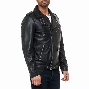 PU Leather Winter Street Wear <b>Slim</b> <b>Fit</b> <b>Jacket</b> Customized Logo Front Breathable OEM Customized - Product Image 5