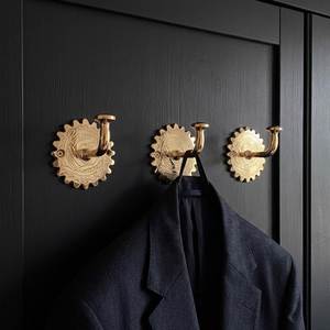 Luxury Brass Wall <b>Hooks</b> Decorative Entryway Organizer <b>Towel</b> Hanger Stylish Wall Mounted Utility Accessory - Product Image 3