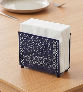 Elegante dispensador de servilletas metálico con acabado elegante, perfecto para centros de mesa de restaurante y almacenamiento de pañuelos con estilo. - Product Image 4