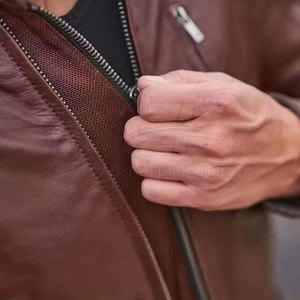 Chaqueta de Cuero Ligera de Primera Calidad, Último Diseño, Chaqueta de Cuero de Alta Fabricación - Product Image 6