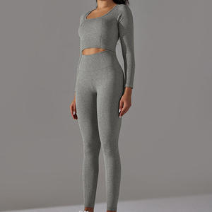 Custom Logo Sports Gym Plus Size Fitness Hot Images Seamless <b>Women</b> Yoga Set Outfit Yoga Sets Fitness <b>Women</b> Yoga Sets - Product Image 3