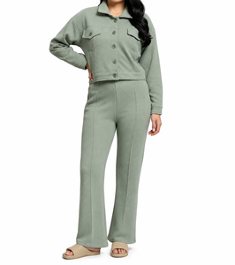 Conjunto Deportivo para Mujer, Fabricante de Marca Privada Personalizada, Traje Deportivo Premium, Proveedor de Fábrica de Ropa Deportiva, Conjuntos Deportivos de Algodón - Product Image 1