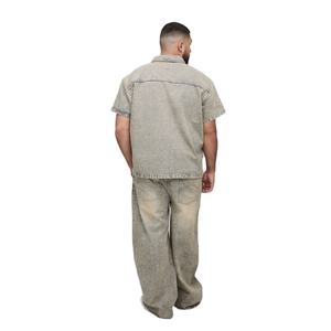 Vaqueros Baggy Rectos Personalizados de Estilo Urbano para Hombre, Vaqueros de Mezclilla de Algodón Oscuro Desgastado, Pantalones Vaqueros Vintage de Moda para Hombre - Product Image 3