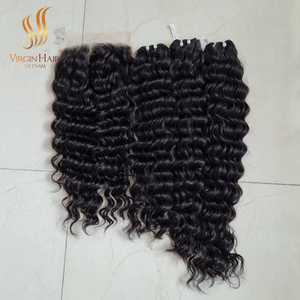 วิกผมมนุษย์หยิกน้ำเวียดนามแบบสองชั้นทำจากหนังศีรษะสีธรรมชาติแบบเต็มสำหรับผู้หญิงผิวดำที่เงางามมาก - Product Image 2