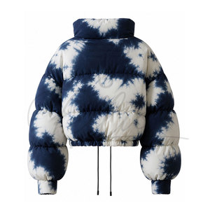 New Arrival Unisex Hooded Solid <b>Cropped</b> <b>Puffer</b> <b>Jacket</b> Custom Waterproof Stand Collar Zipper Closure High Quality Winter <b>Jacket</b> - Product Image 2
